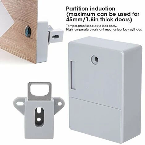 Serrure D'armoire Intelligente 125KHz, Ouverture De Carte RFID électronique Pour Bibliothèques De Sauna, Usines Et Bureaux De Garde-Robe - Sans Perceuse(Gris) – Image 2