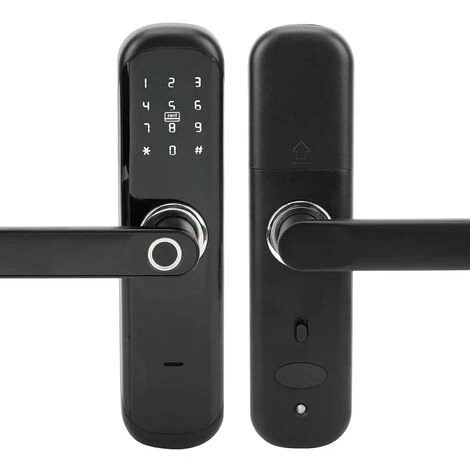 Serrure De Porte Intelligente à Clavier Serrure électronique Avec Poignée à Empreinte Digitale Serrure De Porte à Pêne Dormant Pour Bureau à Domicile Appartement Hôtel