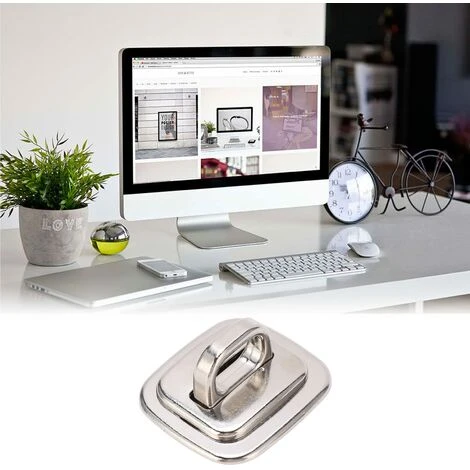 Plaque De Base D'ancrage De Sécurité, En Alliage De Zinc, Antivol, Base D'ancrage De Sécurité, Serrure D'ordinateur, Plaque Fixe, Support De Bureau, Accessoire D'ancrage Pour Ordinateurs Portables, Ta – Image 3