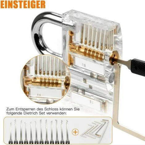 Kit De Crochetage Serrure, 24-Pièce Lock Picking Kit, Outils De D’entraînement Pour Serruriers Débutant Et Pro – Image 4