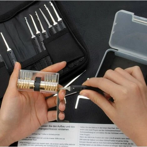 Kit De Crochetage Serrure, 24-Pièce Lock Picking Kit, Outils De D’entraînement Pour Serruriers Débutant Et Pro – Image 5