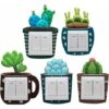 Autocollants Pour Interrupteur - Motif Cactus - Décoration Murale，（5Pcs，Multicolore）