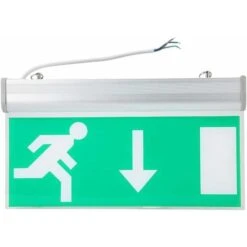Acrylique LED éclairage De Sortie De Secours Signe Indicateur D'évacuation De Sécurité 110-220V Remise