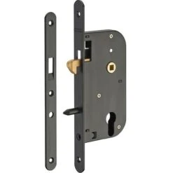 Serrure à Encastrer à Mentonnet Thirard, Noir, Acier, 70, 50, Clé I