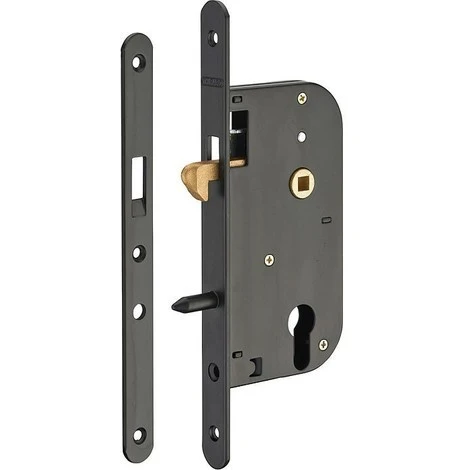 Serrure à Encastrer à Mentonnet Thirard, Noir, Acier, 70, 50, Clé I