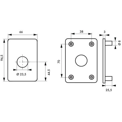THIRARD - Plaque De Renfort Pour Verrou Capital Ou Transit 2, Fixation Par Vis, époxy Bronze – Image 2