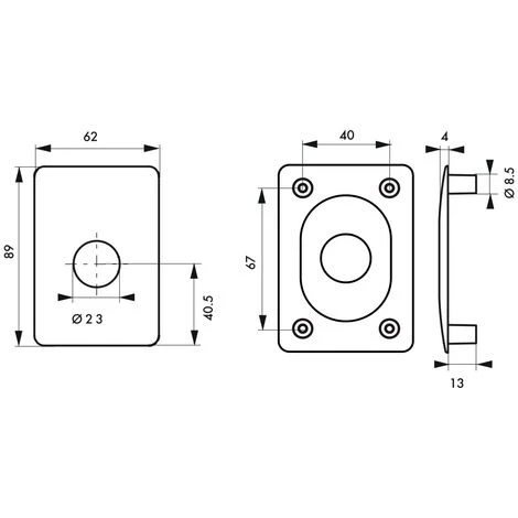 THIRARD - Plaque De Renfort Pour Verrou Corvette, Fixation Par Vis, époxy Bronze – Image 2
