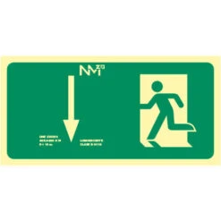 Se ¾ Au PVC Evacuacion Luminiscente 32 x 16